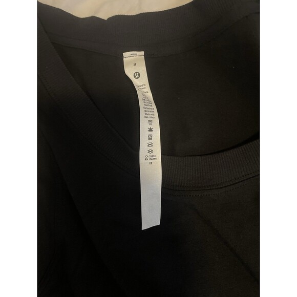 NWOT Lululemon All Yours Pima Cotton, Black Tank Midi Dress. Athleisure Size 8 - Picture 3 of 7